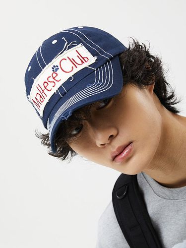 Maltese Club Stitch Ball Cap_Navy - WAIKEI - Modalova