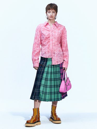 Women) Moeka Knit Panel Shirt_Pink - ADSB ANDERSSON BELL for WOMEN - Modalova