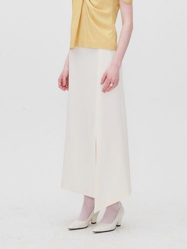 Front Slit Midi Skirt _Cream - RE RHEE - Modalova