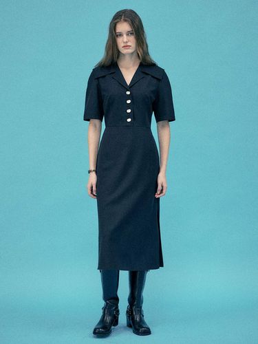 Wide Collar Dress - LOEUVRE - Modalova