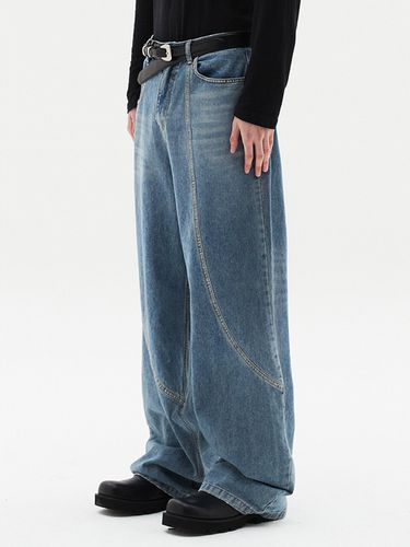 Wave Drop Denim Pants [Blue] - DNSR - Modalova