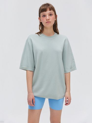 Round Neck Knit Sweater _ Mint - EZIO - Modalova