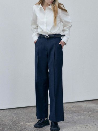 One-tucked Wide Trouser - LOEUVRE - Modalova