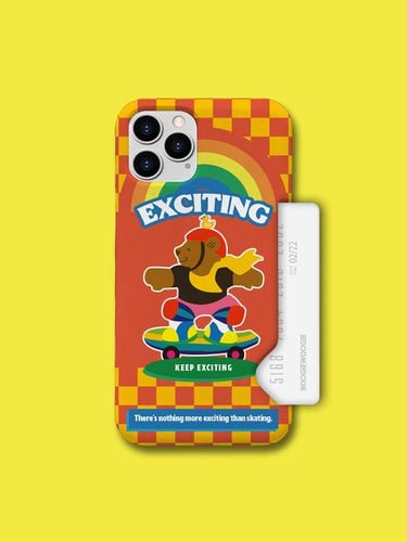 Slim Card Slot Phone Case_Skate Bear Red - boogiewoogie - Modalova