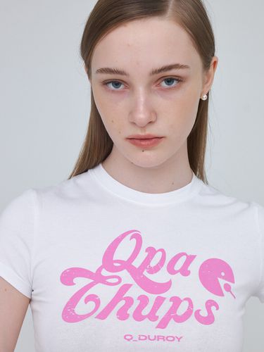 Qpachups Cropped T-shirt _ Pink - Qduroy - Modalova