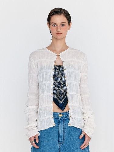 WOLLYN Shirred Knit Cardigan - EENK - Modalova