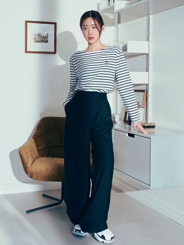 Two-tuck Wide Slacks _Black - ARTID - Modalova