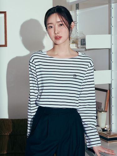 Stripe Long Sleeve T-shirt _White - ARTID - Modalova