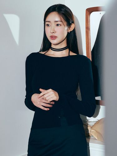 Strap Knit Top _Black - ARTID - Modalova