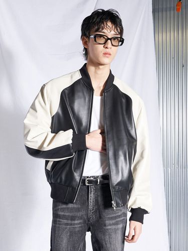 Lambskin Two-Tone Bomber Jacket - SPERONE - Modalova