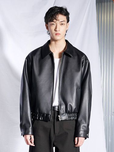 Oversized Banding Leather Jacket - SPERONE - Modalova