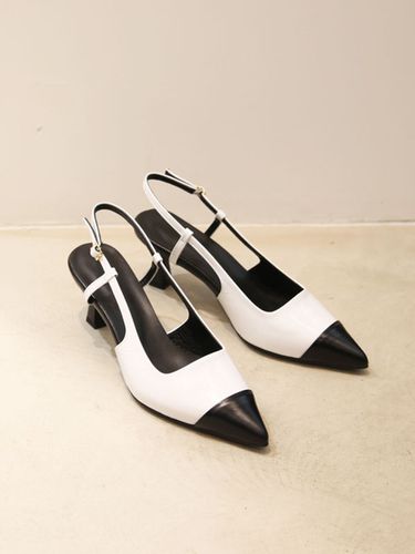 Celia Slingback Pumps Leather_White - blanc sur blanc - Modalova