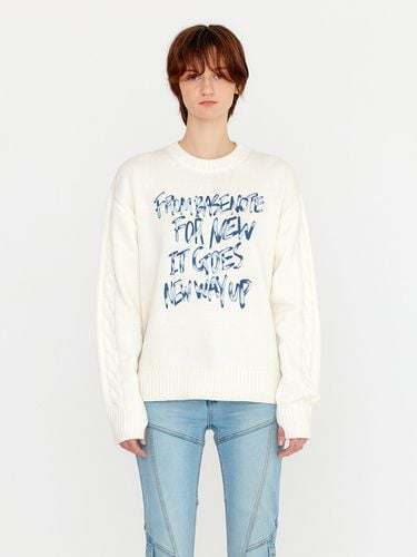 Two Tone Graphic Cable Knit - YUSE - Modalova