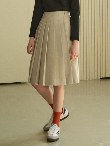 Pleats Skirt_Ash Beige - Siyazu - Modalova