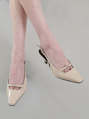 Kate Slingback Pumps_Beige - blanc sur blanc - Modalova