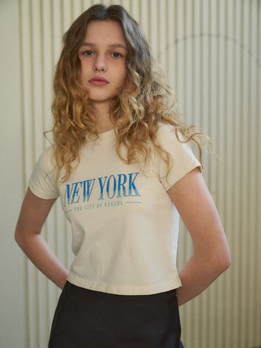 Sim New York Pigment T-shirt_Dusty Cream - Siyazu - Modalova