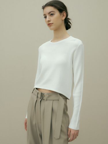 Asymmetrical Crop Sweater - octette - Modalova