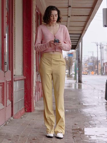 Zipper Point Slacks_Yellow - RAIVE - Modalova