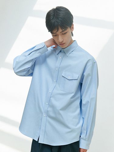 Overfit Oxford Snap Shirt_3 Colors - MINIMAL PROJECT - Modalova