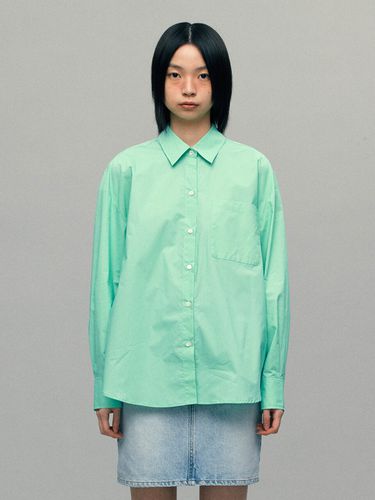 Classic Logo Cotton Shirt _ Mint - sienne - Modalova