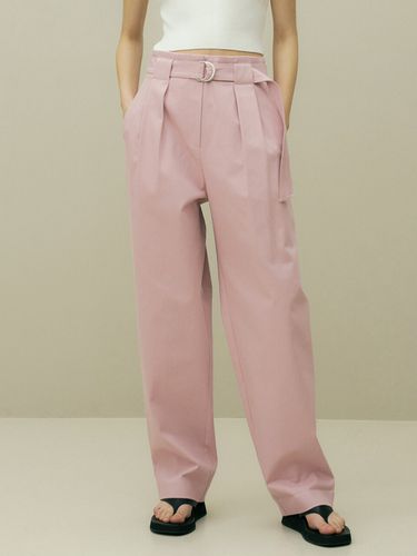 Belted Cotton Pants_Light Pink - octette - Modalova