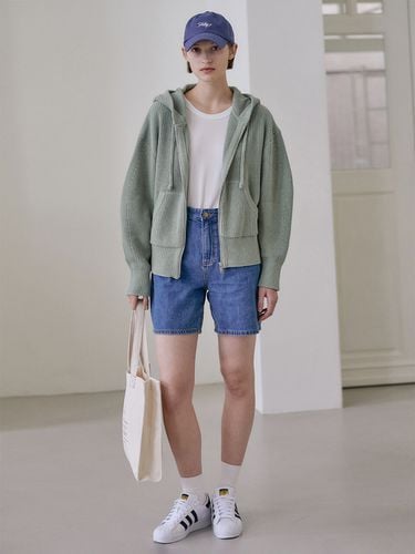 Hoody Zip-Up Cardigan_Apple Green - NILBY P - Modalova