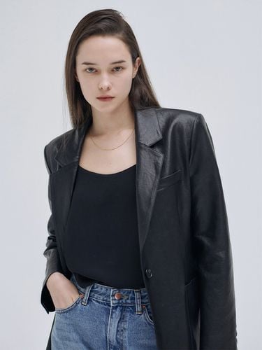 Leather Single Jacket_Black - NILBY P - Modalova