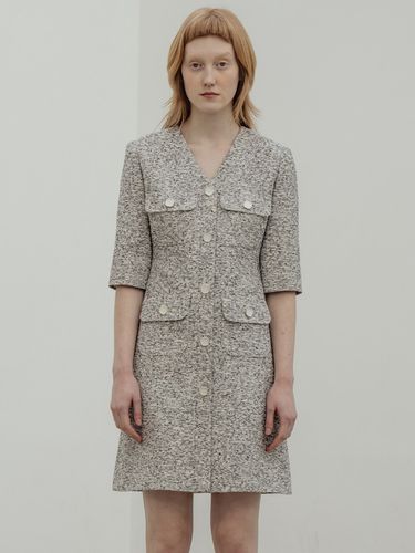 Tweed Pocket Dress - REFINED902 - Modalova