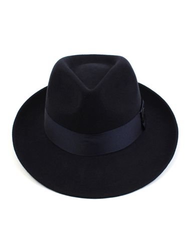 Bu Big Size Wool Fedora Hat - Navy - Universal chemistry - Modalova