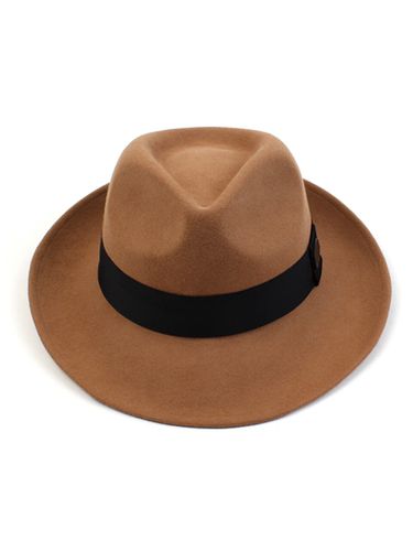 Bu Big Size Wool Fedora Hat - Beige - Universal chemistry - Modalova