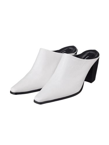 Half-ankle Leather Medium Heel Mules_ - Theballon - Modalova