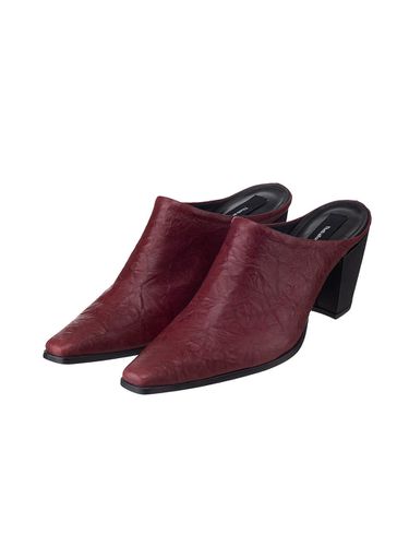 Half-ankle Leather Medium Heel Mules_ - Theballon - Modalova