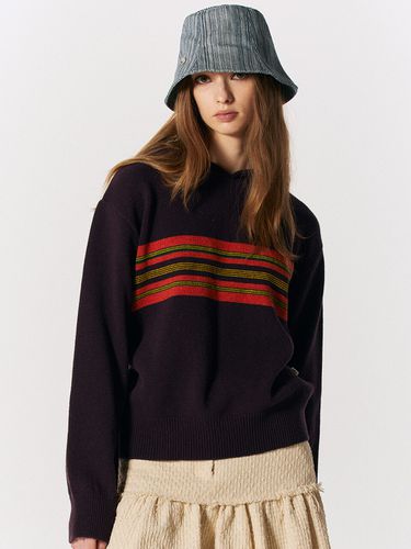 Stripe Knit Hoodie [Hucklberry] - ROCCI ROCCI - Modalova