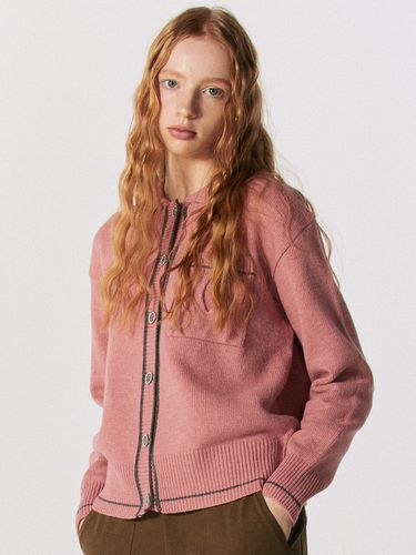 Cut-out Knit Cardigan [Pink] - ROCCI ROCCI - Modalova