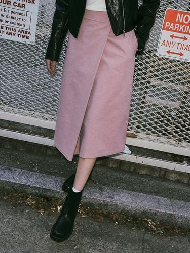 Pigment Wrap Skirt_Taffy Pink - vanone atelier - Modalova