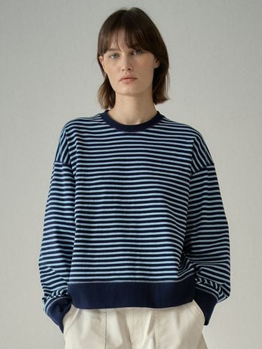 Relaxed Sweatshirt_Navy Blue - FACADE PATTERN - Modalova