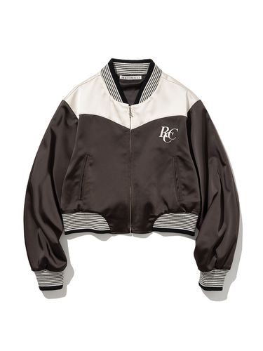 RCC Satin Varsity Jacket [Brown] - ROCCI ROCCI - Modalova