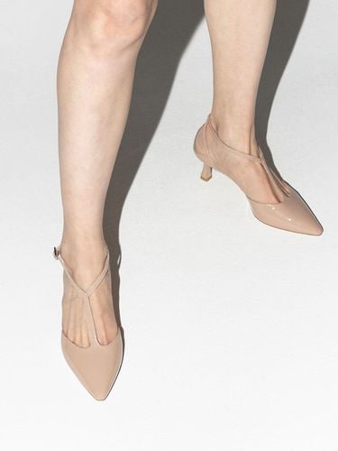 Penuche Side-cut Strap Pumps_Nude Beige - CHAUSSURE LAPIN - Modalova