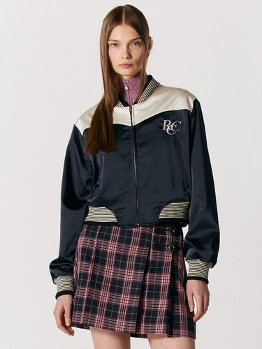 RCC Satin Varsity Jacket [Navy] - ROCCI ROCCI - Modalova