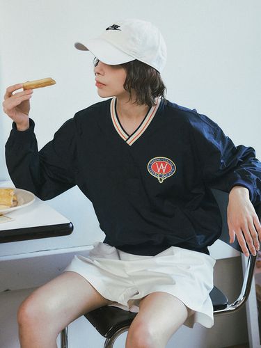 V-neck Soccer Jersey_Deep Navy - vanone atelier - Modalova