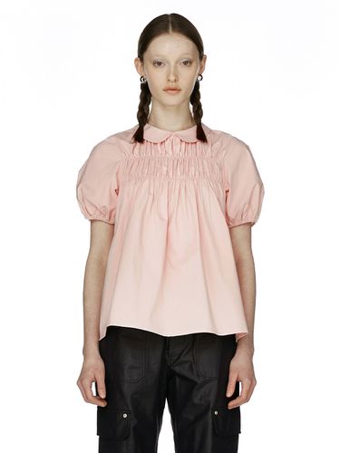 Gathered Collar Blouse_Pink - Burmula - Modalova