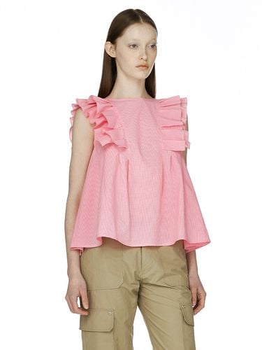 Ruffle Flared Top_Pink - Burmula - Modalova