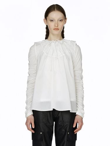 Shirred Sleeveless Top_White - Burmula - Modalova