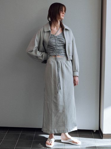 Long Slit Skirt_Gray - JOY GRYSON - Modalova