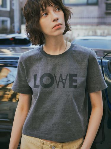 Pigment Crop T-shirt_Charcoal - vanone atelier - Modalova