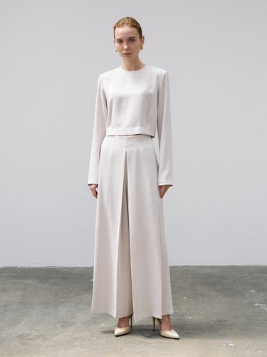 Pleats Wide Trousers - RENEJ - Modalova