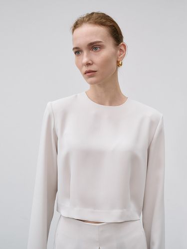 Cropped Round-neck Blouse - RENEJ - Modalova