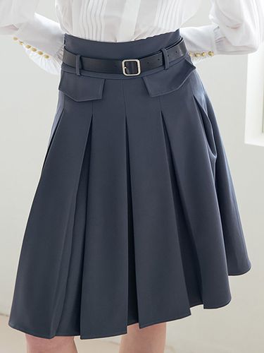 WED_High-Waist Pleated Skirt [GRAY] - We’Dee - Modalova