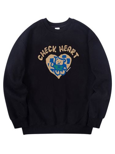 Check Heart Sweatshirt - Black - RADINEO - Modalova