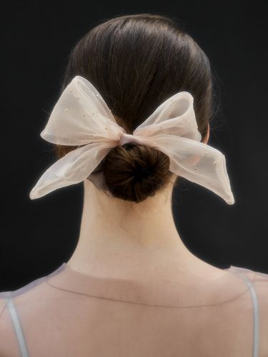 Transparent Bow Scrunchie - RAWFINED - Modalova